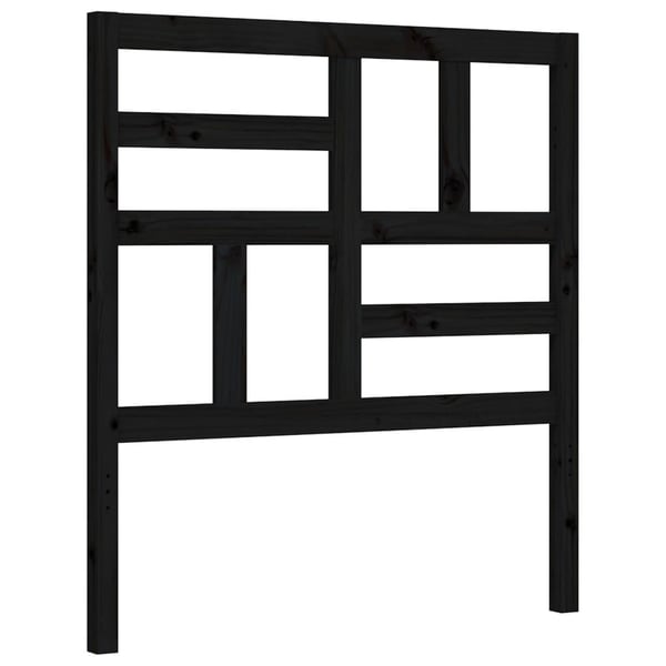 vidaXL Sengeramme med hodegavl svart 2FT6 small single heltre
