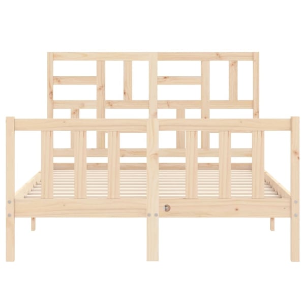 vidaXL Sengeramme med hodegavl 140x200 cm heltre