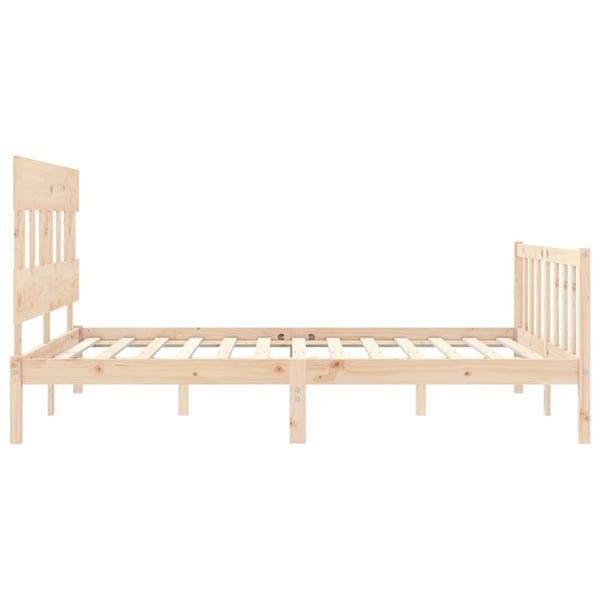 vidaXL Sengeramme med hodegavl 160x200 cm heltre