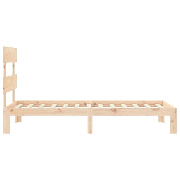 vidaXL Sengeramme med hodegavl 90x200 cm heltre
