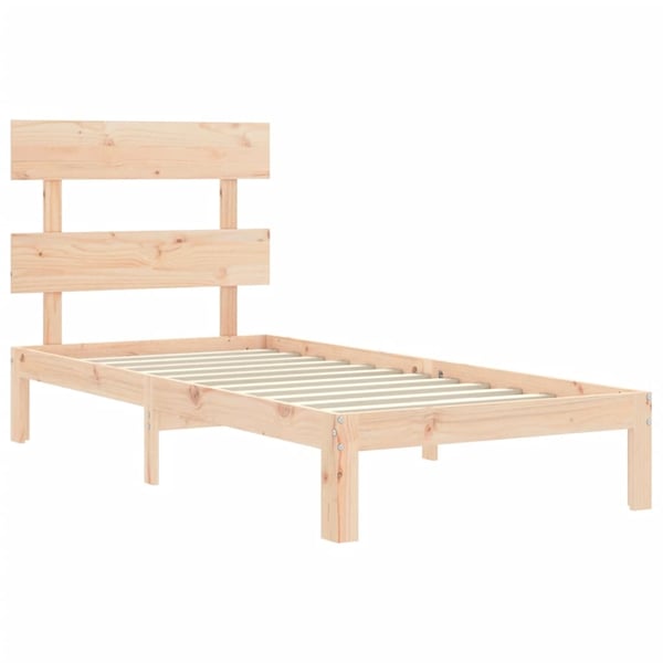 vidaXL Sengeramme med hodegavl 90x200 cm heltre