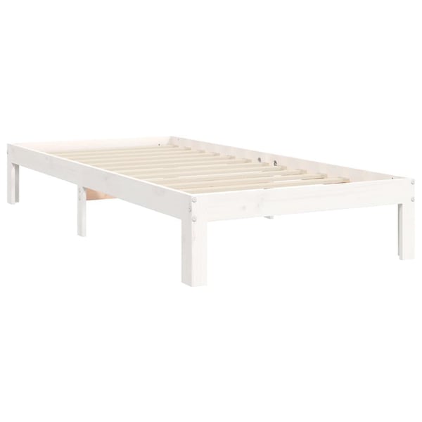 vidaXL Sengeramme med hodegavl hvit 90x200 cm heltre