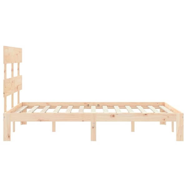 vidaXL Sengeramme med hodegavl 140x200 cm heltre