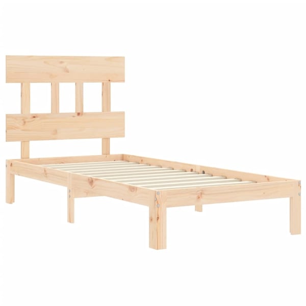 vidaXL Sengeramme med hodegavl 90x200 cm heltre