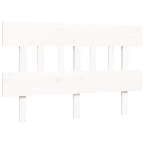 vidaXL Sengeramme med hodegavl hvit 140x190 cm heltre