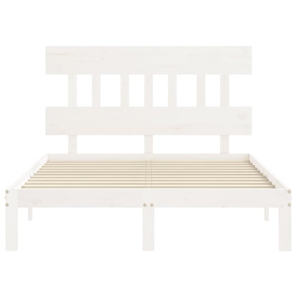 vidaXL Sengeramme med hodegavl hvit 140x200 cm heltre