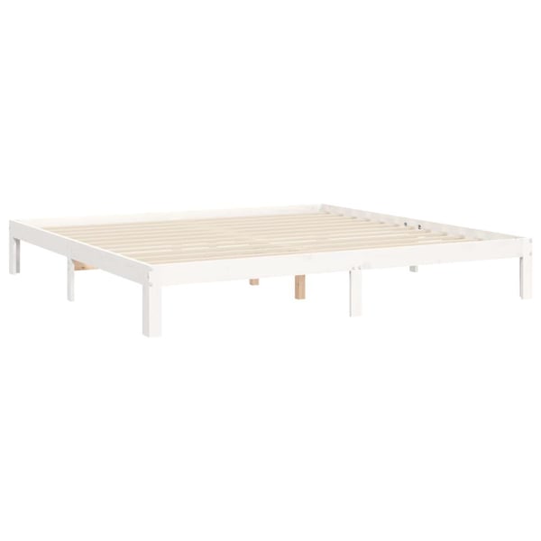 vidaXL Sengeramme med hodegavl hvit 200x200 cm heltre