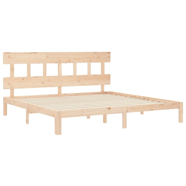 vidaXL Sengeramme med hodegavl 200x200 cm heltre
