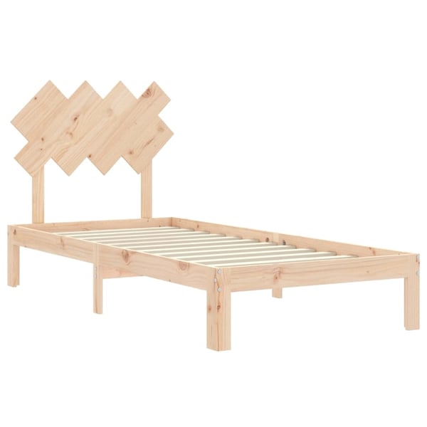 vidaXL Sengeramme med hodegavl 90x200 cm heltre