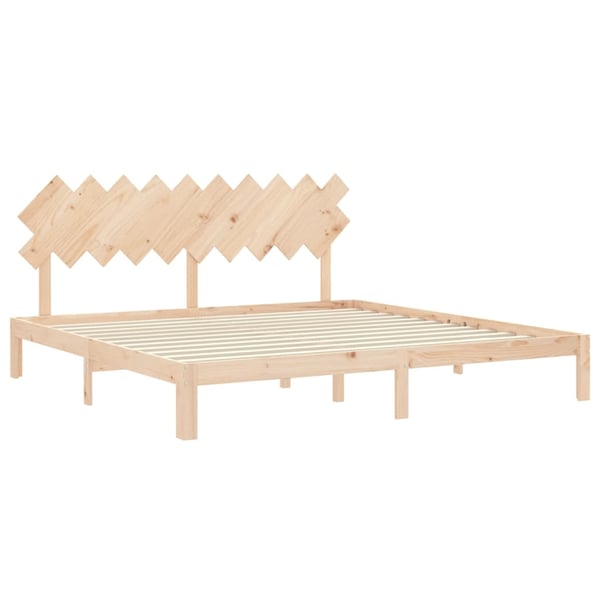 vidaXL Sengeramme med hodegavl 200x200 cm heltre