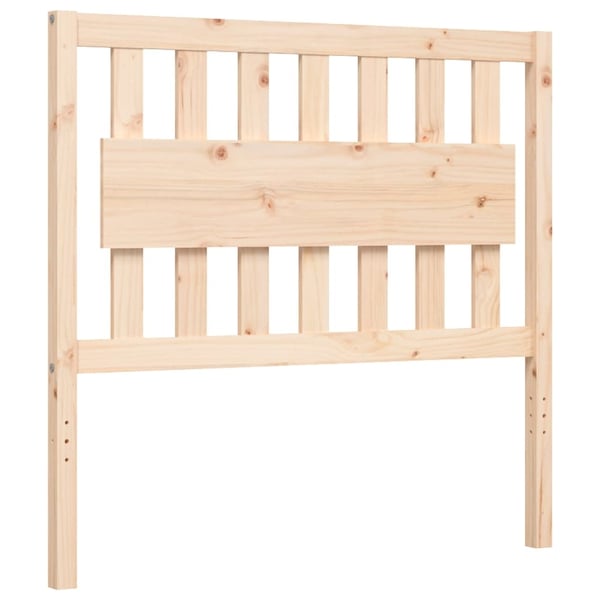 vidaXL Sengeramme med hodegavl 100x200 cm heltre