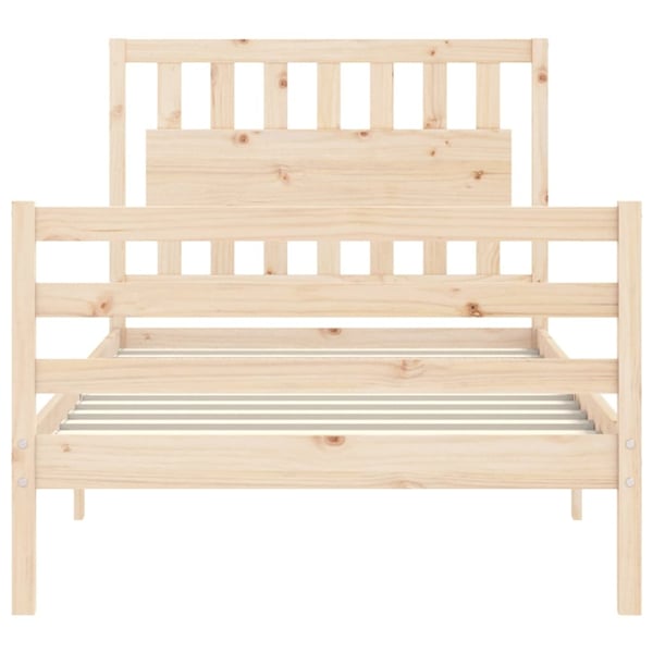 vidaXL Sengeramme med hodegavl 100x200 cm heltre