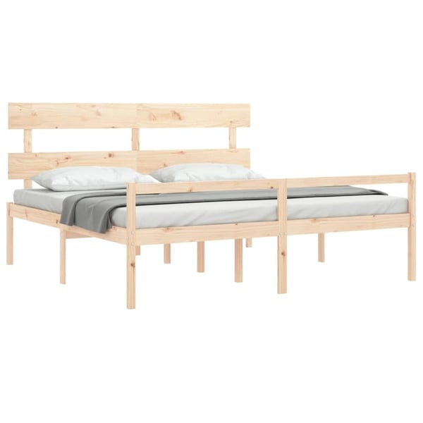 vidaXL Sengeramme med hodegavl 6FT Super King heltre