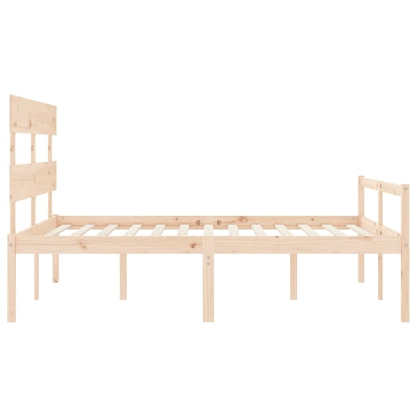 vidaXL Sengeramme med hodegavl 160x200 cm heltre
