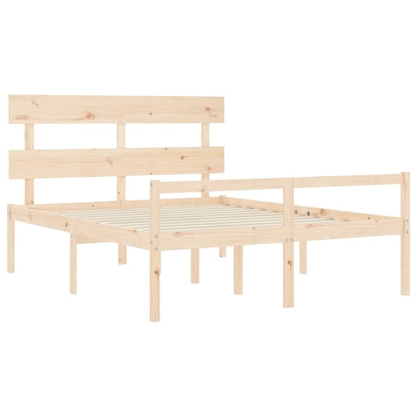 vidaXL Sengeramme med hodegavl 160x200 cm heltre