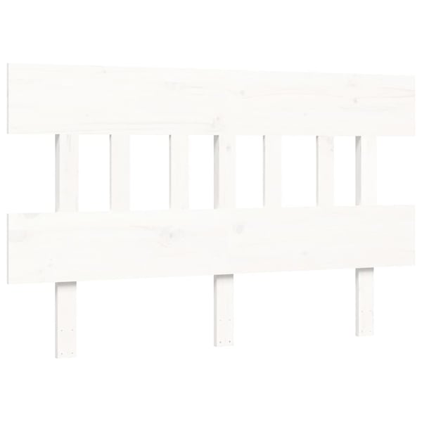 vidaXL Sengeramme med hodegavl hvit 4FT small double heltre