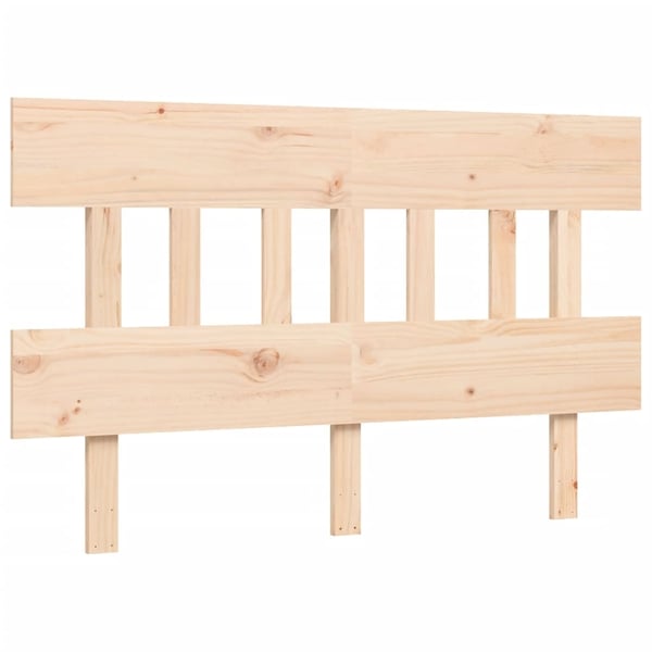 vidaXL sengeramme med sengegavl Small Double massivt træ