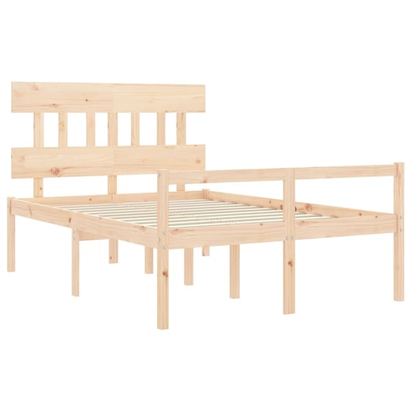 vidaXL Sengeramme med hodegavl 120x200 cm heltre