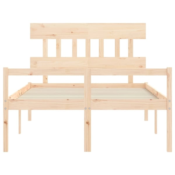 vidaXL Sengeramme med hodegavl 120x200 cm heltre