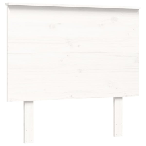 vidaXL Sengeramme med hodegavl hvit 3FT single heltre
