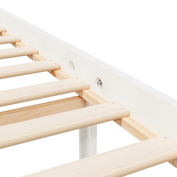 vidaXL Sengeramme med hodegavl hvit 140x190 cm heltre