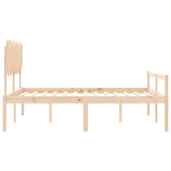 vidaXL Sengeramme med hodegavl 160x200 cm heltre