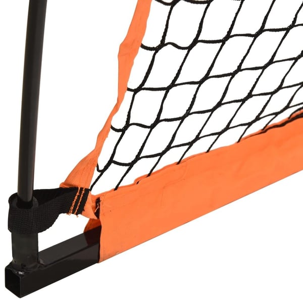 vidaXL bærbart baseballnet 183x182x183 cm polyester stål sort orange