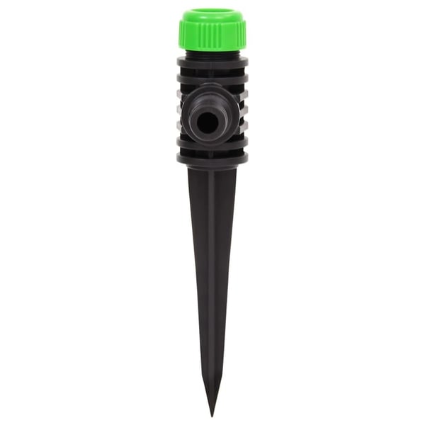 vidaXL Roterende sprinkler 6 stk grønn og svart 3x6x19,5 cm ABS & PP