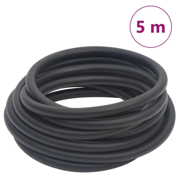 vidaXL Luftslange hybrid svart 5 m gummi og PVC