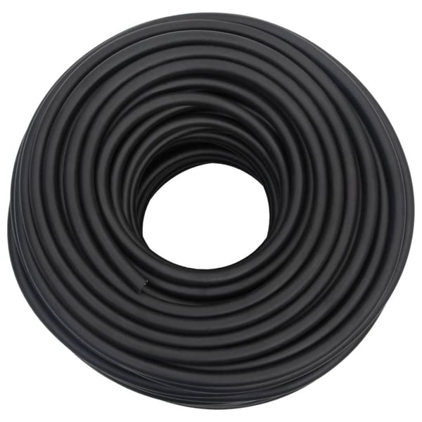 vidaXL Luftslange hybrid svart 50 m gummi og PVC