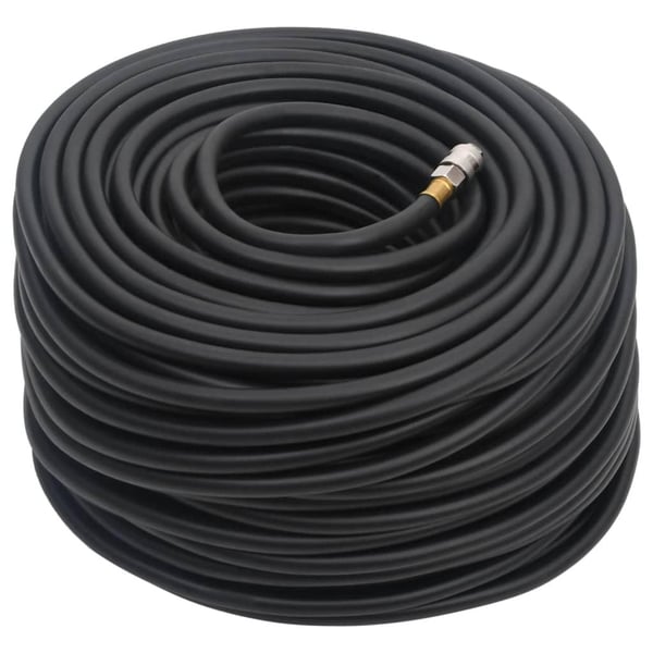 vidaXL Luftslange hybrid svart 100 m gummi og PVC