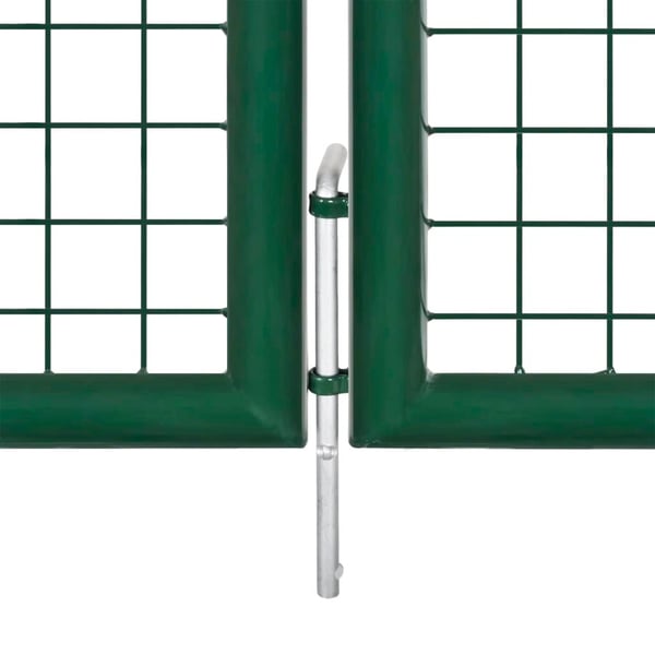 vidaXL verkkoportti puutarhaan vihreä 400x125 cm galvanoitu teräs