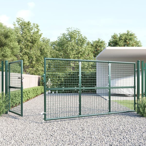 vidaXL Nettport grønn 350x175 cm galvanisert stål