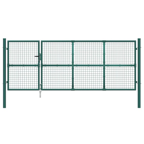 vidaXL Nettport grønn 350x175 cm galvanisert stål