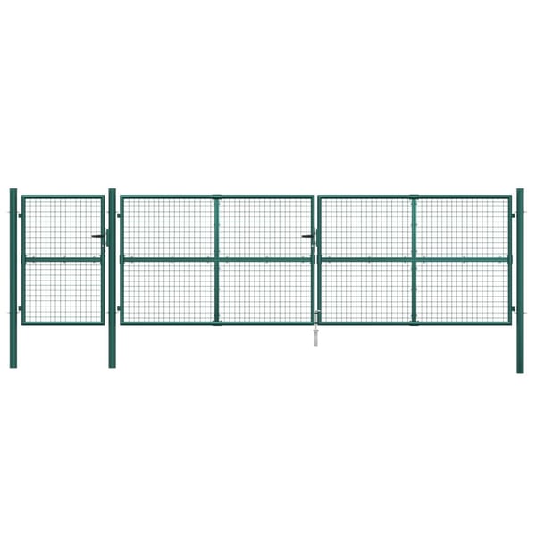 vidaXL Nettport grønn 500x175 cm galvanisert stål