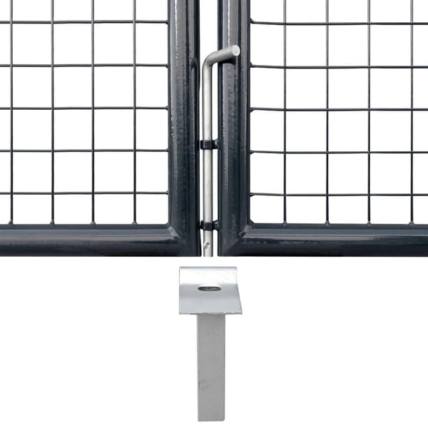 vidaXL gitterlåge til havehegn 500x175 cm galvaniseret stål mørkegrå