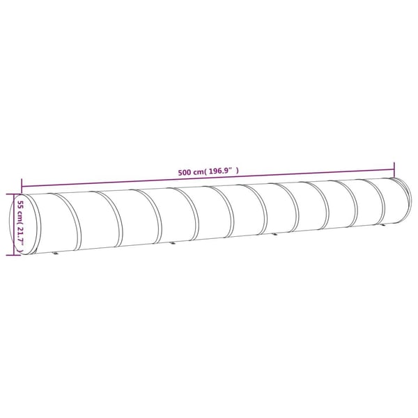 vidaXL agility-tunneli koirille Ø55x500 cm polyesteri sininen
