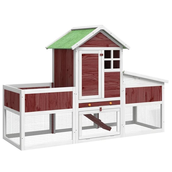 vidaXL Kaninbur mokka 170x63x113 cm massiv furu