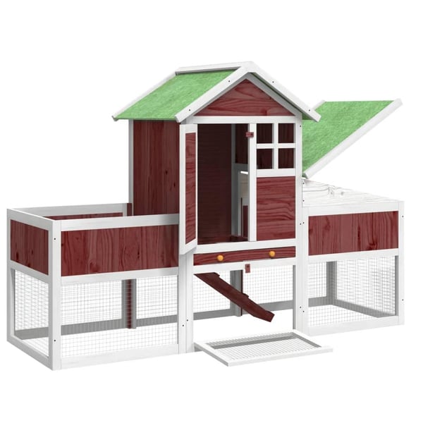 vidaXL Kaninbur mokka 170x63x113 cm massiv furu