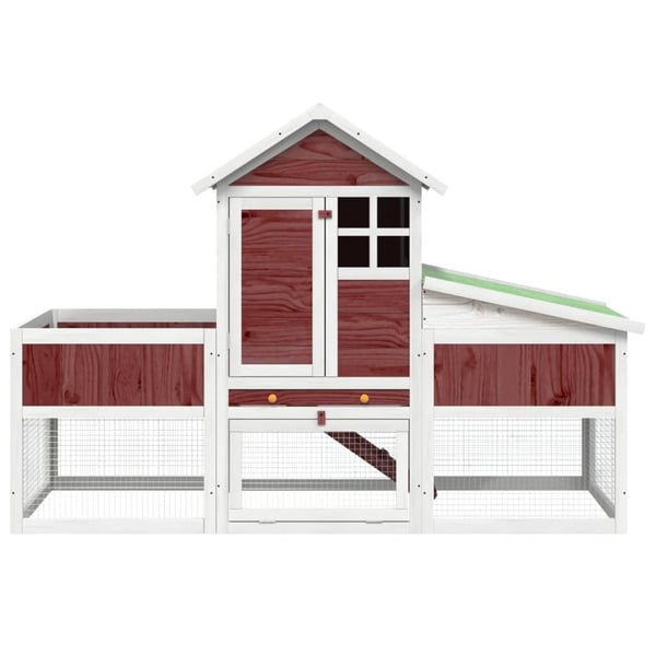 vidaXL Kaninbur mokka 170x63x113 cm massiv furu