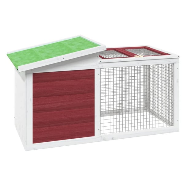 vidaXL Kaninbur mokka 100,5x54x55 cm massiv furu