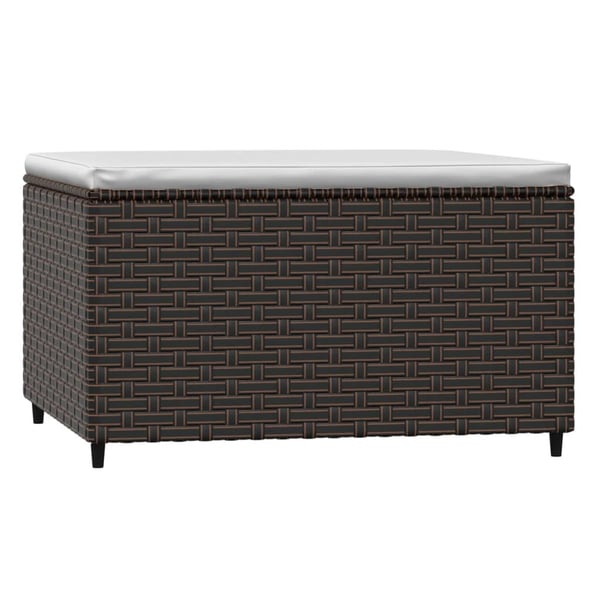 vidaXL fodskamler til have 2 stk. med hynder polyrattan brun
