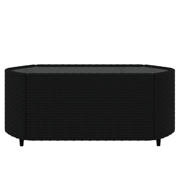 vidaXL loungesæt til haven 4 dele med hynder polyrattan sort