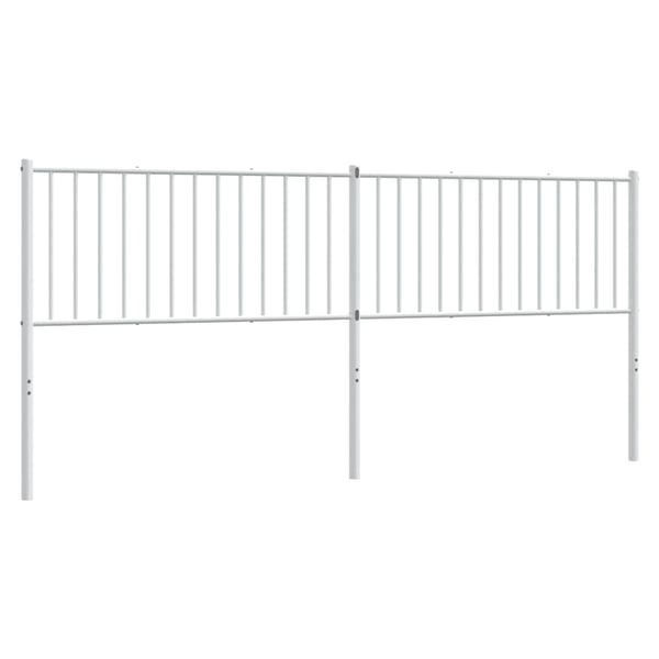 vidaXL Sengegavl metall hvit 200 cm
