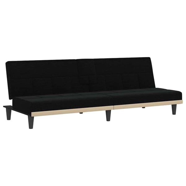 vidaXL sovesofa med kopholdere stof sort