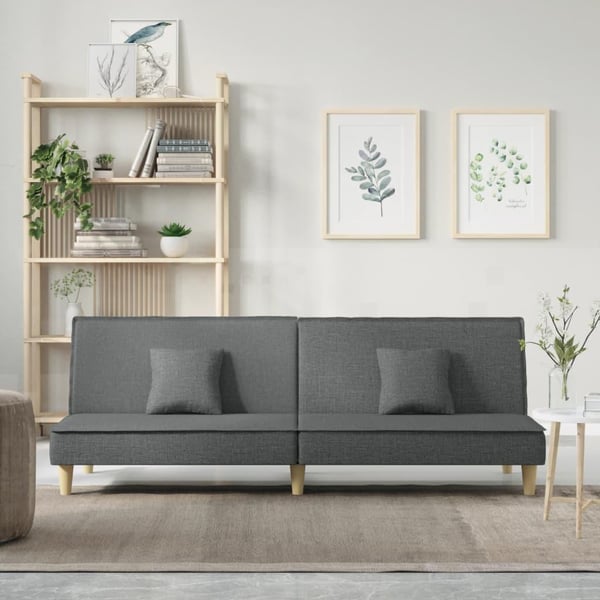 vidaXL sovesofa stof mørkegrå