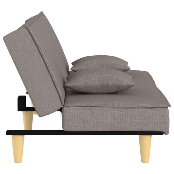 vidaXL sovesofa stof gråbrun