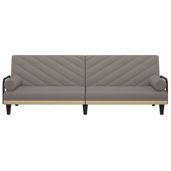 vidaXL sovesofa med armlæn stof gråbrun