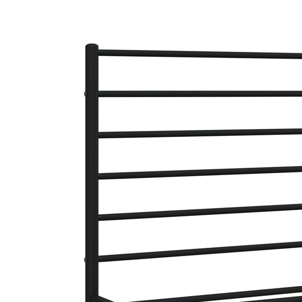 vidaXL Sengeramme med sengegavl metall svart 193x203 cm