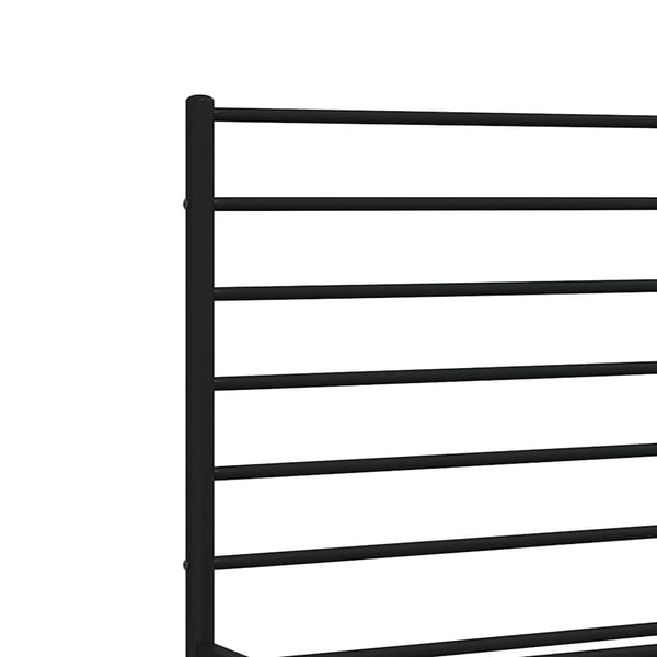 vidaXL Sengeramme med sengegavl metall svart 200x200 cm